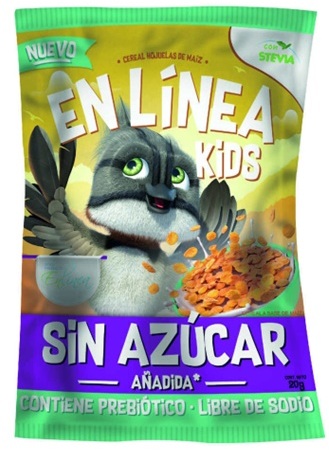 CAJA DE CEREAL EN LÍNEA KIDS IND. HOJUELA DE MAIZ 20 GRS X 30 UN