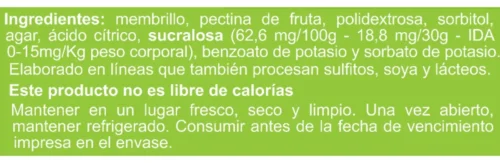 CAJA DE DULCE DE MEMBRILLO SIN AZUCAR POTE ECKART 330 GRS X 16 UN