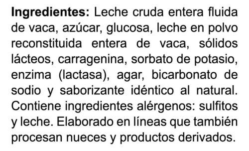 CAJA DE DULCE DE LECHE (MANJAR) 1000 GRS X 8 UN