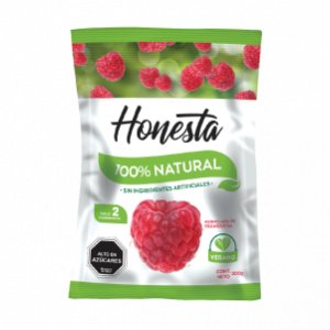 CAJA DE MERMELADA FRAMBUESA HONESTA SACHET 200 GRS X 24 UN
