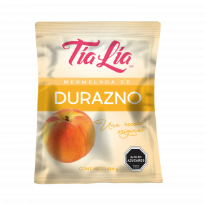 CAJA DE MERMELADA DURAZNO TIA LIA SACHET 250 GRS X 24 UN