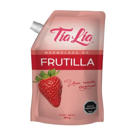 CAJA DE MERMELADA DOYPACK TIA LIA FRUTILLA 400 GRS X 12 UN