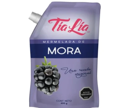 CAJA DE MERMELADA DOYPACK TIA LIA MORA 400 GRS X 12 UN