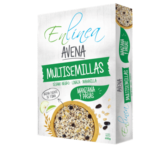 CAJA DE AVENA MULTISEMILLA MANZANA/PASAS ENLÍNEA 600 GRS X 11 UN
