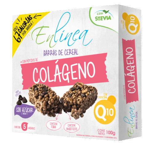 CAJA DE BARRA DE CEREAL COLAGENO ENLÍNEA 100 GRS X 15 UN