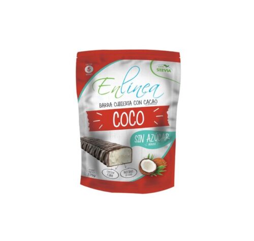 CAJA DE BARRA DE COCO CUBIERTA CON CACAO ENLÍNEA 170 GRS X 15 UN