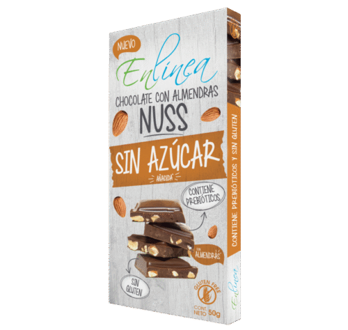 CAJA DE BARRA CHOCOLATE NUSS EN LÍNEA 50 GRS X 18 UN