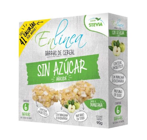 CAJA DE BARRA DE CEREAL MANZANA ENLÍNEA 90 GRS X 30 UN