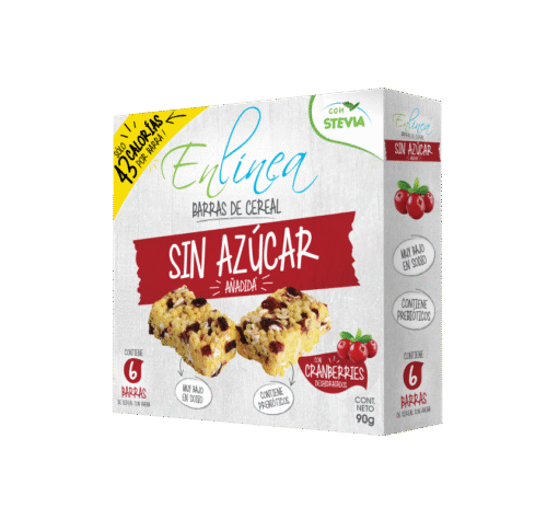 CAJA DE BARRA DE CEREAL CRANBERRY ENLÍNEA 90 GRS X 15 UN
