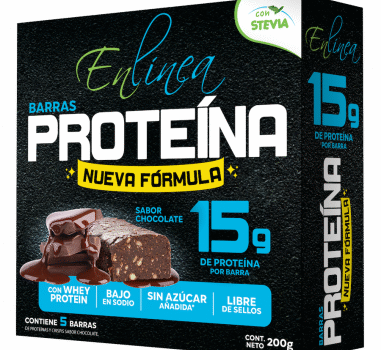 CAJA DE BARRA PROTEINA CHOCOLATE ENLÍNEA 200 GRS X 15 UN