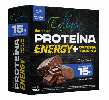 CAJA DE BARRA ENERGIZANTE CHOCOLATE EN LÍNEA 160 GRS X 15 UN
