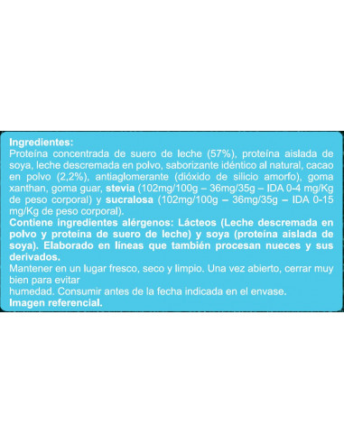 CAJA DE BATIDO PROTEINA CHOCOLATE ENLÍNEA 350 GRS X 14 UN