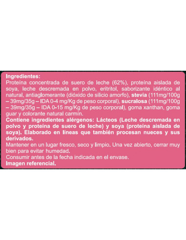 CAJA DE BATIDO PROTEINA FRUTILLA ENLÍNEA 350 GRS X 14 UN