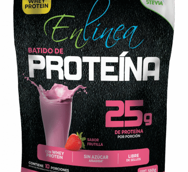 CAJA DE BATIDO PROTEINA FRUTILLA ENLÍNEA 350 GRS X 14 UN