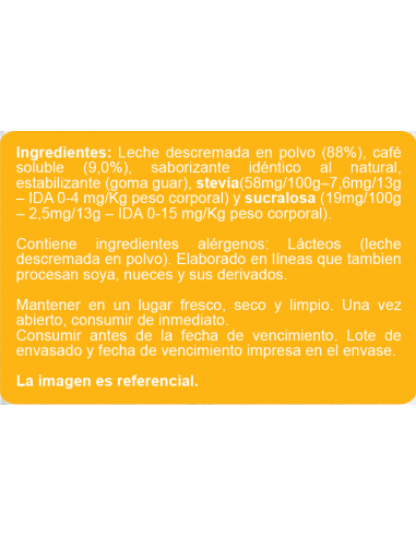 CAJA DE CAFÉ EN LÍNEA VAINILLA LATTE 104 GRS X 21 UN