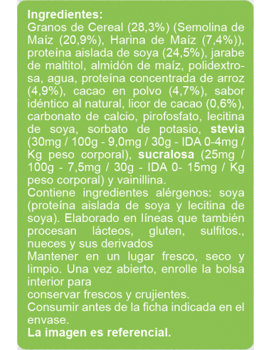 CAJA DE CEREAL ENLÍNEA PROTEÍNA VEGANO 300 GRS X 11 UN