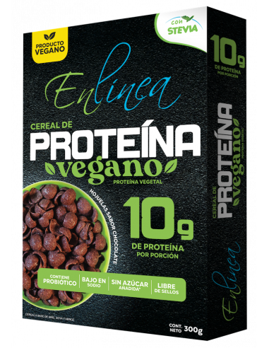 CAJA DE CEREAL ENLÍNEA PROTEÍNA VEGANO 300 GRS X 11 UN