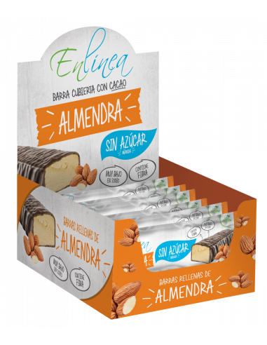 DISPLAY BARRA ALMENDRA CUBIERTA CON CACAO ENLÍNEA 680 GRS X 20 UN