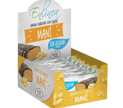 DISPLAY BARRA DE MANÍ CUBIERTA CON CACAO ENLÍNEA 680 GRS X 20 UN