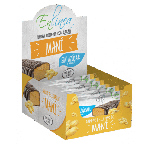 DISPLAY BARRA DE MANÍ CUBIERTA CON CACAO ENLÍNEA 680 GRS X 20 UN