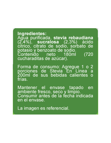 CAJA DE ENDULZANTE EN LÍNEA STEVIA SUCRALOSA 180 GRS X 40 UN