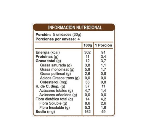 CAJA DE GALLETA CHIPS CHOCOLATE ENLÍNEA 120 GRS X 15 UN