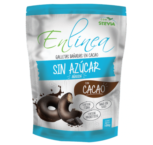 CAJA DE GALLETA CUBIERTA CACAO ENLÍNEA 100 GRS X 15 UN