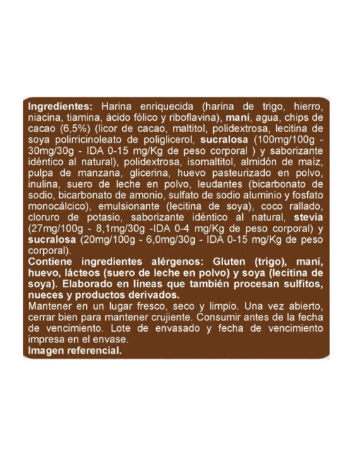CAJA DE GALLETA INDIVIDUAL CHIPS ENLÍNEA 30 GRS X 30 UN