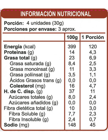 CAJA DE GALLETA RELLENA MANÍ ENLÍNEA 100 GRS X 15 UN