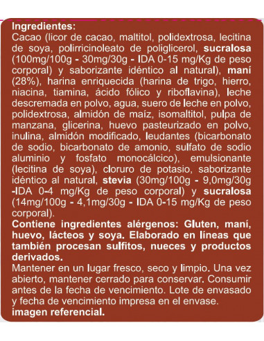CAJA DE GALLETA RELLENA MANÍ ENLÍNEA 100 GRS X 15 UN