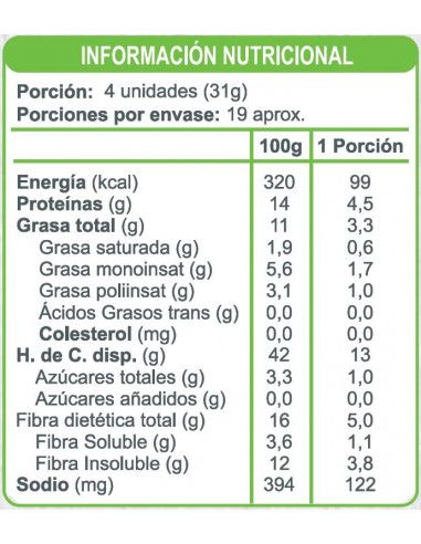 CAJA DE GALLETA DE SALVADO ENLÍNEA 585 GRS X 13 UN