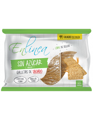 CAJA DE GALLETA DE SALVADO ENLÍNEA 585 GRS X 13 UN