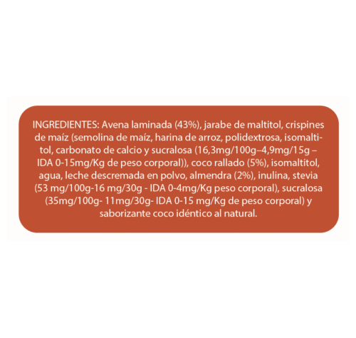 CAJA DE GRANOLA EN LÍNEA CON ALMENDRA 320 GRS X 10 UN