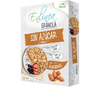 CAJA DE GRANOLA EN LÍNEA CON ALMENDRA 320 GRS X 10 UN