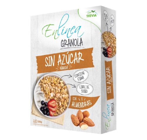CAJA DE GRANOLA EN LÍNEA CON ALMENDRA 320 GRS X 10 UN