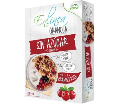 CAJA DE GRANOLA EN LÍNEA CON CRANBERRIES 320 GRS X 10 UN