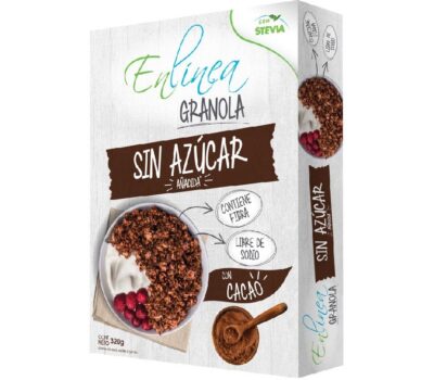 CAJA DE GRANOLA EN LÍNEA CON CACAO 320 GRS X 10 UN