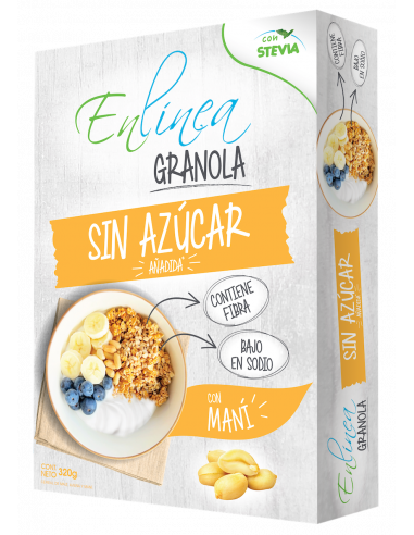 CAJA DE GRANOLA EN LÍNEA MANÍ 320 GRS X 10 UN