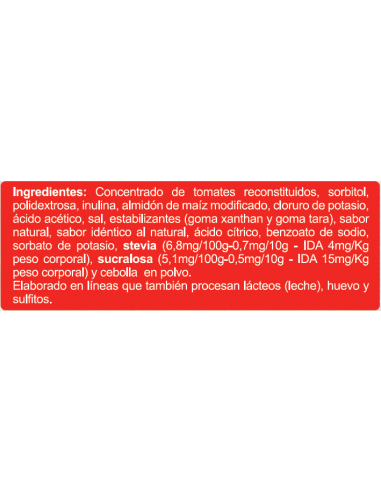 CAJA DE KETCHUP DOYPACK EN LÍNEA 700 GRS X 14 UN