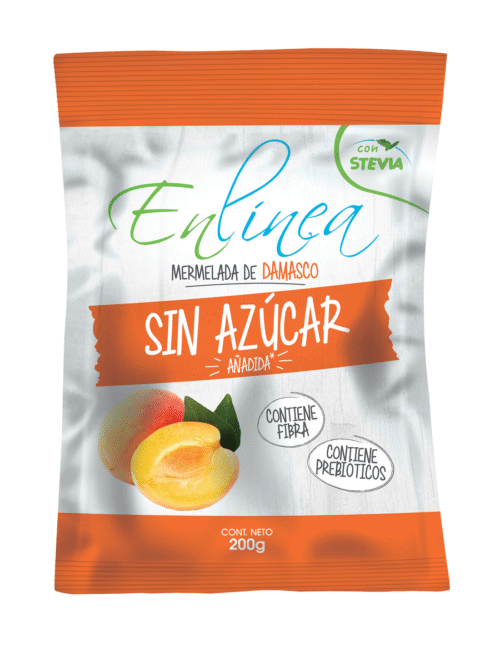 CAJA MERMELADA DAMASCO ENLINEA SACHET 0% AZÚCAR 200 GRS X 24 UN