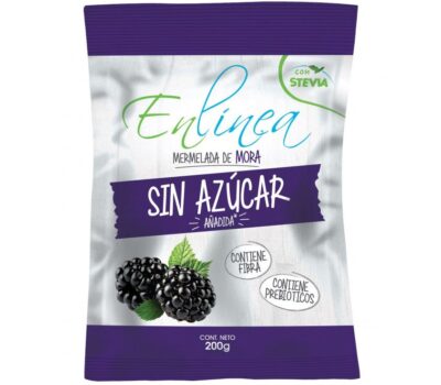 CAJA DE MERMELADA MORA ENLINEA SACHET 0% AZÚCAR 200 GRS X 24 UN