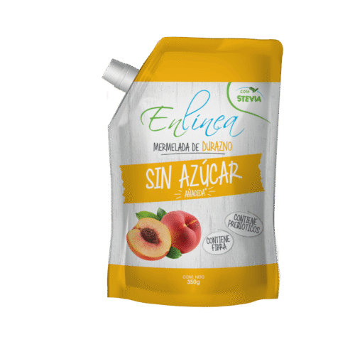 CAJA DE MERMELADA DURAZNO ENLINEA DOYPACK 350 GRS X 12 UN
