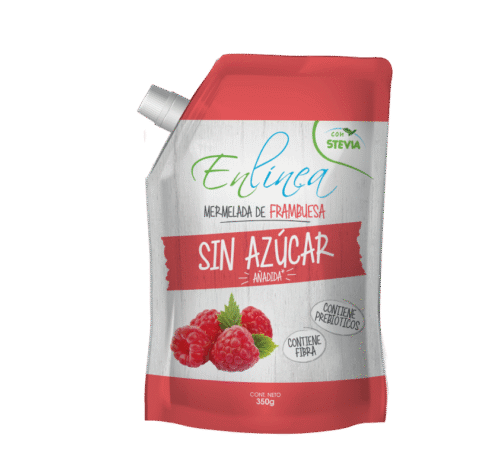 CAJA DE MERMELADA FRAMBUESA ENLINEA DOYPACK 350 GRS X 12 UN