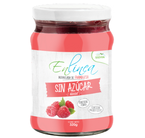 CAJA DE MERMELADA FRAMBUESA ENLINEA FRASCO 320 GRS X 12 UN