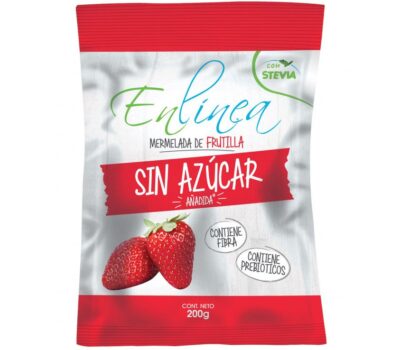 CAJA DE MERMEALDA FRUTILLA ENLINEA SACHET 0% AZÚCAR 200 GRS X 24 UN