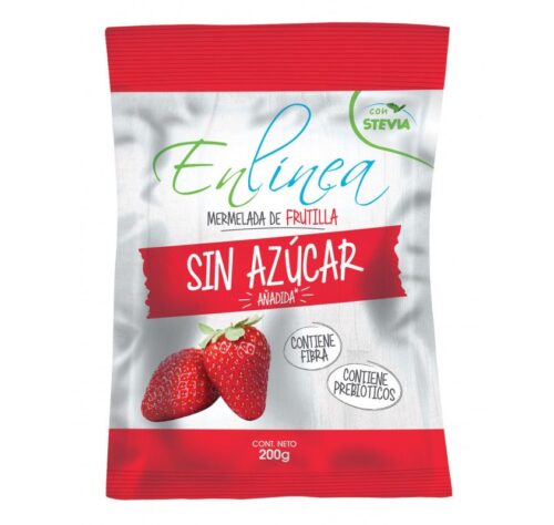 CAJA DE MERMEALDA FRUTILLA ENLINEA SACHET 0% AZÚCAR 200 GRS X 24 UN