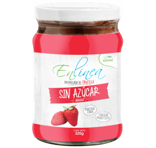 CAJA DE MERMELADA FRUTILLA ENLINEA FRASCO 320 GRS X 12 UN