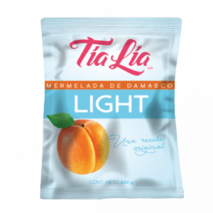 CAJA DE MERMELADA DAMASCO LIGHT TIA LIA LIGHT SACHET 250 GRS X 24 UN