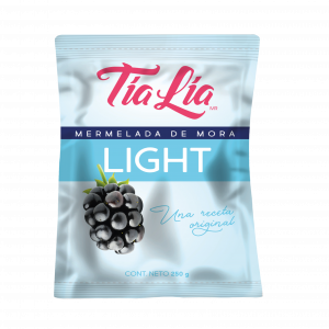 CAJA DE MERMELADA MORA LIGHT TIA LIA LIGHT SACHET 250 GRS X 24 UN